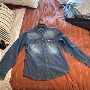 Denim Button-Up Shirt